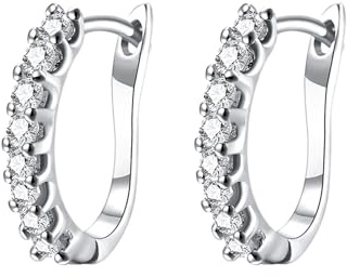 TABOJS Pendientes de sementales Redondos para Mujeres Art Nouveau Estilo con Zirconia