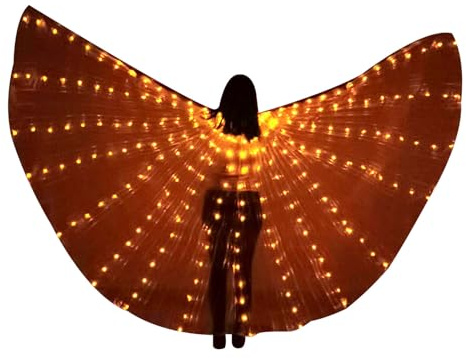 Schmetterlingsflügel für Frauen - Led Bauchtanz Flügel | Belly Dance Glow Angel Dance Wings mit Teleskopstöcken für Mädchen