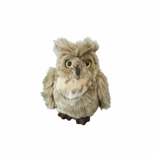 SMJWH Niedliches Eulen-Plüschtier, Bezaubernde und superweiche braune Eulenpuppe, lebensechtes Adler-Eulen-Spielzeug, Geschenk for, Kleinkinder Sammler