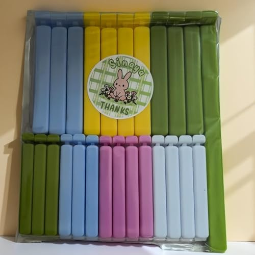 25 pcs Food Clips, Reusable Plastic Bag Sealing Clips for Food Storage – 5 Colors & 3 Assorted Sizes to Keep Snacks, Sandwiches, Coffee & Pet Food Fresh in Freezer Bags & Storage Bags