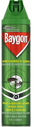 Baygon Spray contro insetti striscianti., Scarafaggi, Formiche, azione immediata e lunga durata, senza profumo la bomba di 400 ml Prezzo unitario – Spedizione Veloce e pulita
