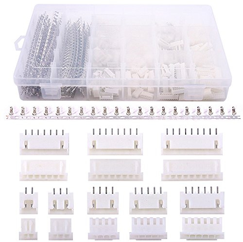 Glarks 1180 Stück 2,54 mm 2/3/4/5/6/7/8/9 Pin Gehäuse Adapter Kabel Stecker Buchse und Buchse mit 2,54 mm Buchsen-Stiftleiste, perfekt kompatibel mit JST-XHP Stecker-Set.