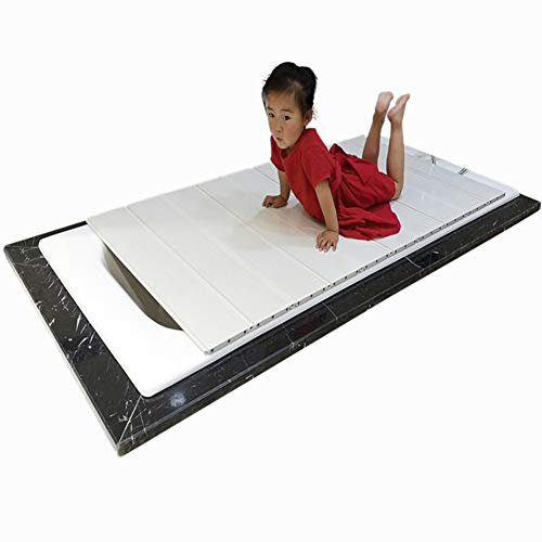 WAYER Falten Badewannenbretter, Lagerung-Board Badewanne ablage Multifunktion Staubdicht Halterung Isolierung-Abdeckung Können Storage Artikel Badewannenbretter-Weiß 60x70x1cm(24x28x0inch)