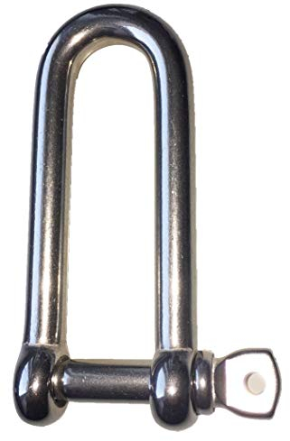 Sunload Schäkel gerade Lange Form Edelstahl AISI 316 V4A 5 Stück (6 mm)