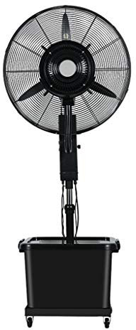 Ventilatore Oscillante a Piantana Umidificator Industrial Fan elettrici Spray Piano ventilatore oscillante Fan di atomizzazione di raffreddamento esterno della famiglia commerciale Fan Nero piedistall