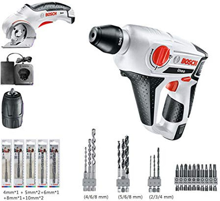 KUANDARYJ Trapano Avvitatore Batteria Forte Motivazione velocità Trapano Elettrico Avvitatore a Batteria Trapano Battente Ricarica Rapida, Silver