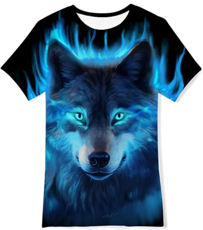 Fanient Pojkar, flickor, kortärmad, 3D-tryck, grafik-t-shirt, rund hals, sommar tröja, toppar