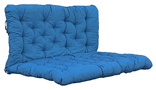 Ambientehome Palettenauflage Palettenkissen inkl. Rückenteil Sitz/120x80, Rücken 120x60 türkis