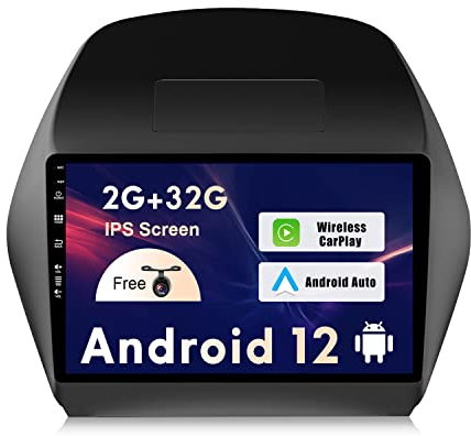 SXAUTO Android 14 IPS Autoradio Passt für Hyundai IX35 (2010-2017) - Eingebaut Carplay/Android Auto - Rückfahrkamera KOSTENLOS - 2G+32G - Lenkradsteuerung DAB Fast-Boot WiFi 4G BT - 2 Din 10.1 Zoll