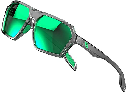 ATTCL Polarisierte Sonnenbrille Herren Sportbrille mit UV-Schutz Hexagonal TR90 Rahmen