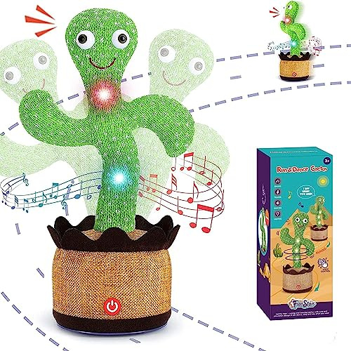 SHAVINGFUN Talking Cactus Toy - Singing and Voice Recording Plush That Repeats What You Say - Educational Learning Toy for Babies