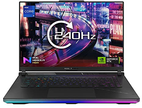 ASUS Laptop ROG Strix SCAR 16 G634JZ 16.0” WQXGA 240Hz 1100nits Gaming Laptop (Intel i9-13980HX, NVIDIA GeForce RTX 4080, 32GB RAM, 1TB SSD, Windows 11) Includes ROG HDR Nebula Display
