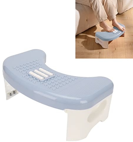 Curve U Design Töpfchenhocker, Faltbarer Toilettenhocker, Wasserdichter Kotfußhocker mit Sitzhaltung, Badezimmer-Tritthocker, Wasserdichter und Rutschfester Hocker für Erwachsene und Kinder (blau)