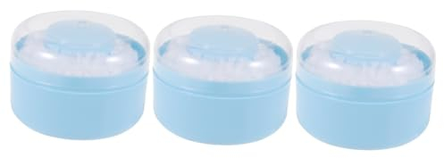 minkissy 3 Sätze Baby Puderquaste Etui Reisebehälter Babypuder Lotion Talkumfreies Babypuder Talkum Puderquaste Fall waschbar Make-up-Puff Puderdose Container reisen Pulver