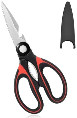 OUDQFCJ Forbici da cucina professionali multiuso forbici da cucina affilate in acciaio inox forbici per pollo pollame verdure ossa erbe noci tacchino e pizza