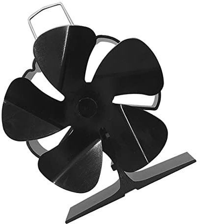 Ciieeo Mini 5 Low Noise Thermal Stove Fan Battery Heat-powered Black Fireplace Fan for Home Heat-powered Stove f
