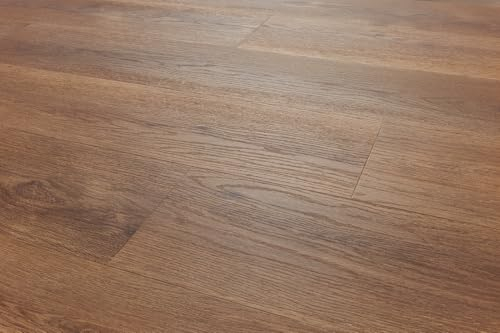 Eiche Klick-Vinylboden 5.3mm mit Trittschalldämmung - Langlebig, pflegeleicht, 0.55mm Nutzschicht, 21 dB Reduktion, 2,24 m²/Paket