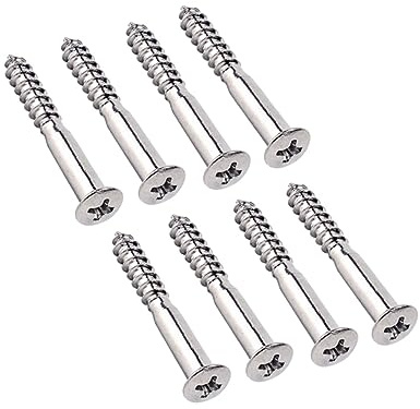 BESTonZON 16st Befestigungsschrauben Für Den Basshals Schrauben Für Gitarrenhalsgelenke Gitarrensattelschraube Gitarrenschrauben Befestigungsschrauben Für Gitarrenhals Bassschraube Silver