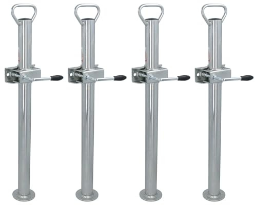AB Tools droppstativ stabiliserande ben 48 mm x 700 mm för släpvagn husvagn med klämma 4 st