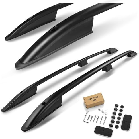 CHROMEMASTER | Barras Portaequipajes, Rieles de Techo Compatible con VW Caddy L1 SWB Corto 2020+; Se Utilizan para el Montaje de Portaequipajes de Techo, Cajas de Techo o Portabicicletas; Aluminio