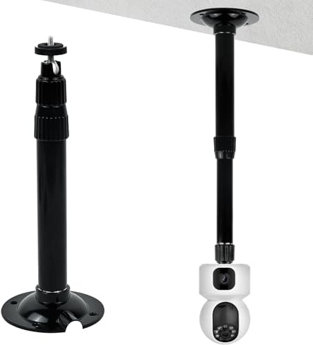 Soporte Montaje Extensible Cámara Seguridad CCTV, Soporte Camara Vigilancia de Montaje Ajustable Telescópico 20-40cm, Montaje Pared Montaje en Techo Adecuado para Sistema de Vigilancia Seguridad