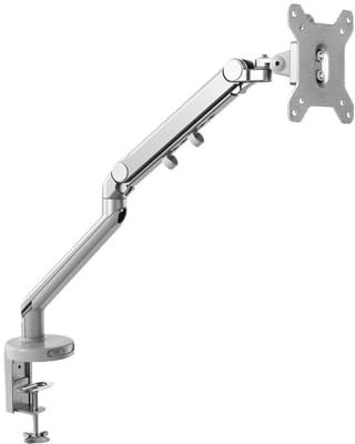 Monitorständer, Einzelmonitorhalterung for 17-32-Zoll-Bildschirme, hält 19,8 Pfund, Einzelmonitor-Tischhalterung mit mechanischer Feder, Einzelmonitorarm mit Dreh-, Neigungs- und Drehfunktion Monitora