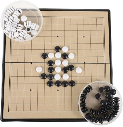 Vaguelly Magnetisches Go Spielbrett Satz Für Anfänger Medium Standardgröße Mit Magnetischen Steinen Und Aufbewahrungsbox Tragbares Chinesisches Reiseschach Für Logisches Denken Und Lernförderung