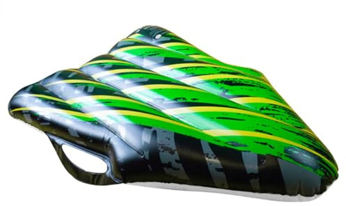 Habarri Rodelreifen, Aufblasbarer Schlitten aus verstärktem PVC, Schlitten mit Griffen, Snowtube für Kinder, Schneeschlitten CE-Zertifiziert, Aufblasbare Schlitten (schwarz-grün)