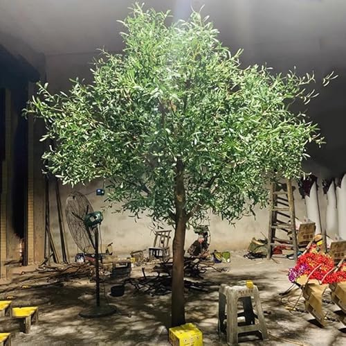 KIBONCY Plantas Artificiales olivos Artificiales Planta Verde de Oliva Falsa para la Oficina de oficinas de Uso Interior y Exterior 1.8mx1.5m