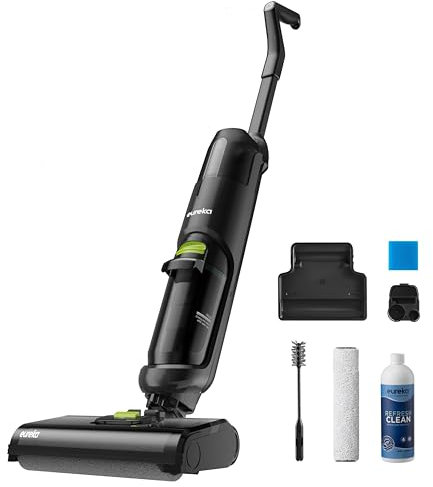 Eureka NEW400 Gen2 Aspirapolvere Lavapavimenti Senza Fili Intelligente Secco/Umido, Autopulizia/Autopulente,Serbatoio Grande,Design Leggero Scopa Elettrica per Pavimenti a Piastrelle/Legno