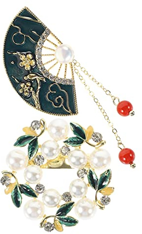 LRXIYODE Broche Vintage en 2Pcs Pince à Linge Épingle Rétro pour Vêtements Accessoire de Mode pour Femme Décoration