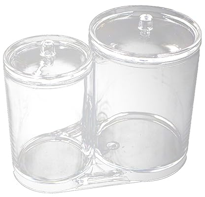 OSOLADY Makeup Organizer Box Transparente Acryl Wattepad Halterung mit Deckel für Kosmetik Pinsel und Zubehör Große Kapazität für Reisen und Zuhause