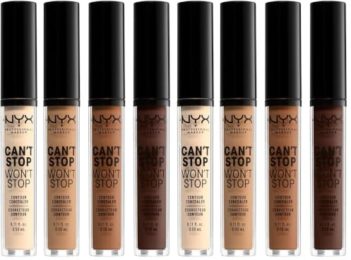 NYX PROFESSIONAL MAKEUP 800897168568 Concealer Can´T Stop Won´T Stop Contour Concealer Alabaster 02, (Packung mit 2)