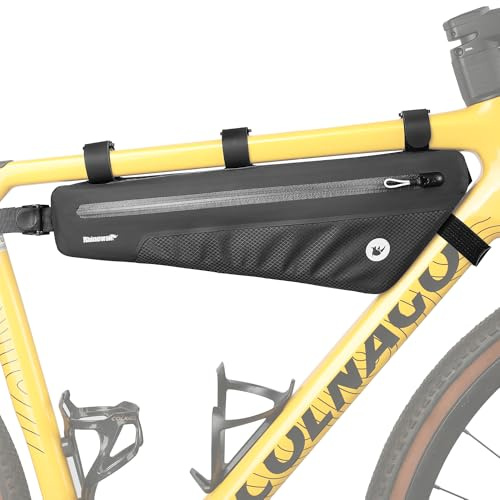 Rhinowalk Bike Triangle Frame Bag Waterproof IPX4 Slim Fit Cycling Storage Pouch for MTB & Road Bikes (Size 2.6L)