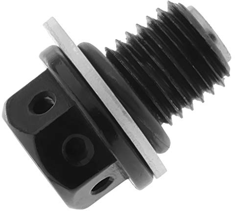 Tappo di scarico dell'olio magnetico in metallo, vite M12 per moto ATV nero