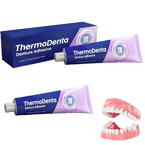 Adesivo per protesi dentarie Thermodental, ribasante a lunga tenuta senza colla, adesione sicura per protesi dentarie,tecnologia termoplastica,stabilità per il fissaggio di protesi dentarie (2 Pezzo)