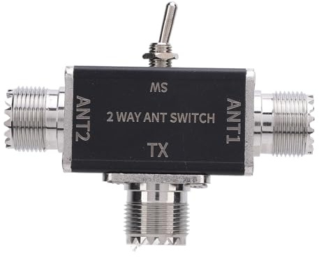 Marhynchus SO239 Interface Antennae Switch 2 Way Antennae Splitter 1 Input 2 Output 0-50MHz Frequency Transfer Switch for Ham Radio CB VHF UHF with 100W Power Aluminum Alloy