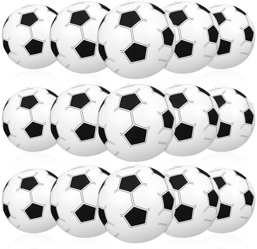 Gogogmee 15 Palloni da Calcio Gonfiabili per Spiaggia e Piscina, Pvc Resistente Valvola Aria, Colori Vivaci per Giochi All’aperto e Feste Estive, Set da 15 Pezzi