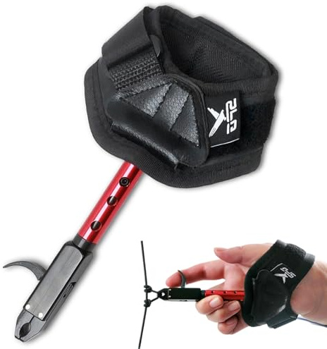ZSHJGJR Compoundbogen Release Bogenschießen Archery Handgelenk Release Aids Trigger Caliper - D Loop Bogensport Erwachsene Anfänger Für Linkshand Rechtshand Bogen Zubehör