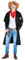 tectake dressforfun Herrenkostüm Cowboy | Trenchcoat + rotes Halstuch | Sheriff Cowgirl Faschingskostüm (S | Nr. 300569)