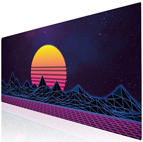Imegny Grand Tapis de Souris de Jeu avec Bords Cousus et Base en Caoutchouc antidérapant Type1 35.4 * 15.7Inch Zisesun011
