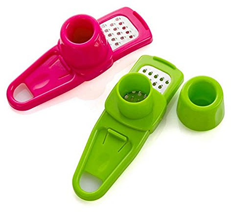 J Shop Presse-ail en plastique, couleur bonbon, outils de meulage, râpe de cuisine