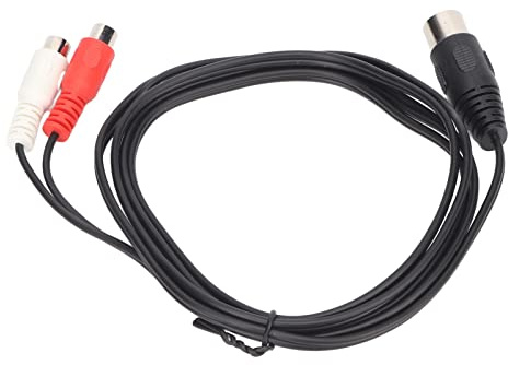 Goshyda 8 Pin Din to 2 RCA Adapter Cable, 8 Pin Male to 2 Female RCA Cable for Sound Instrument Equipment 4.9ft