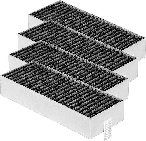 4 Stück Aktivkohlefilter Zubehör für Neff/Bosch/Siemens/Gaggenau/Constructa | Kompatibel mit HZ9VRCR0 17004796, HEZ9VRCR0 17004805, Z821VR0 17004806, CA282111, CZ9VRCR0, Dunstabzugshaube, Umluftfilter