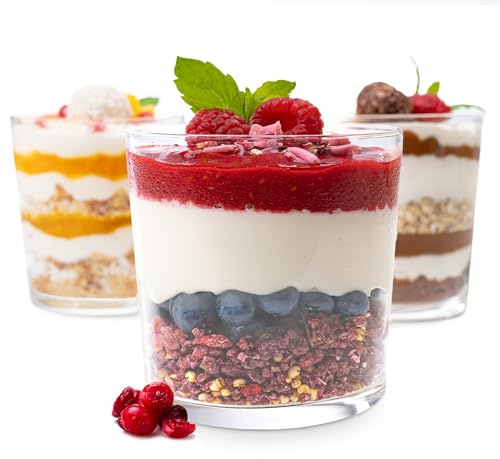 KONZEPT Dessertgläser 6-teiliges Set aus Glas, große Gläser für Nachtisch, perfekt für Tiramisu, Panna Cotta, Pudding, Joghurt-Müsli und Schichtdesserts