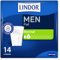 Lindor Men: Protectores para Hombres con Pérdidas de Orina, Normal, Compresas y Absorbentes para Incontinencia, 14 unidades
