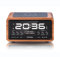 Roxel Nod2 DAB Radio, DAB+ & FM Radio, Alarm Clock, Wireless Qi Charging Large Digit Display Dual Bedside Alarm Clock with Wireless Streaming (Walnut)
