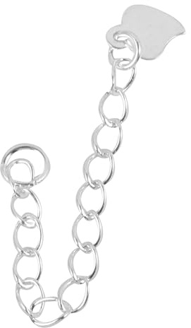 LIFKOME Catena di Estensione in Argento per Collane Estensore per Catena per Collana Ciondolo Cuore Estensori per Creazione di Gioielli Fai da Te
