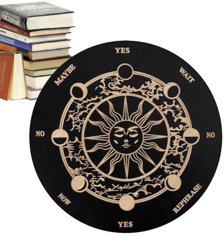 Tablero De Radiestesia para Adivinación,Tablero De Madera Esotérico con Letras Y Puntero | Juego De Ouija para Adivinación para Fiestas Y Reuniones