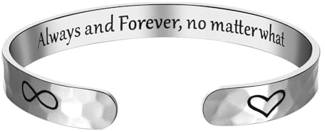 OIDEA Pulsera Abierta Inspiradora Mujer: Brazalete Motivacional de Acero Inoxidable - para Regalar Hijas Hermanas Madres